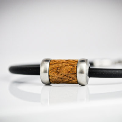 Bracelet TÔT'M-H brossé - solo [bois précieux Vieux chêne]